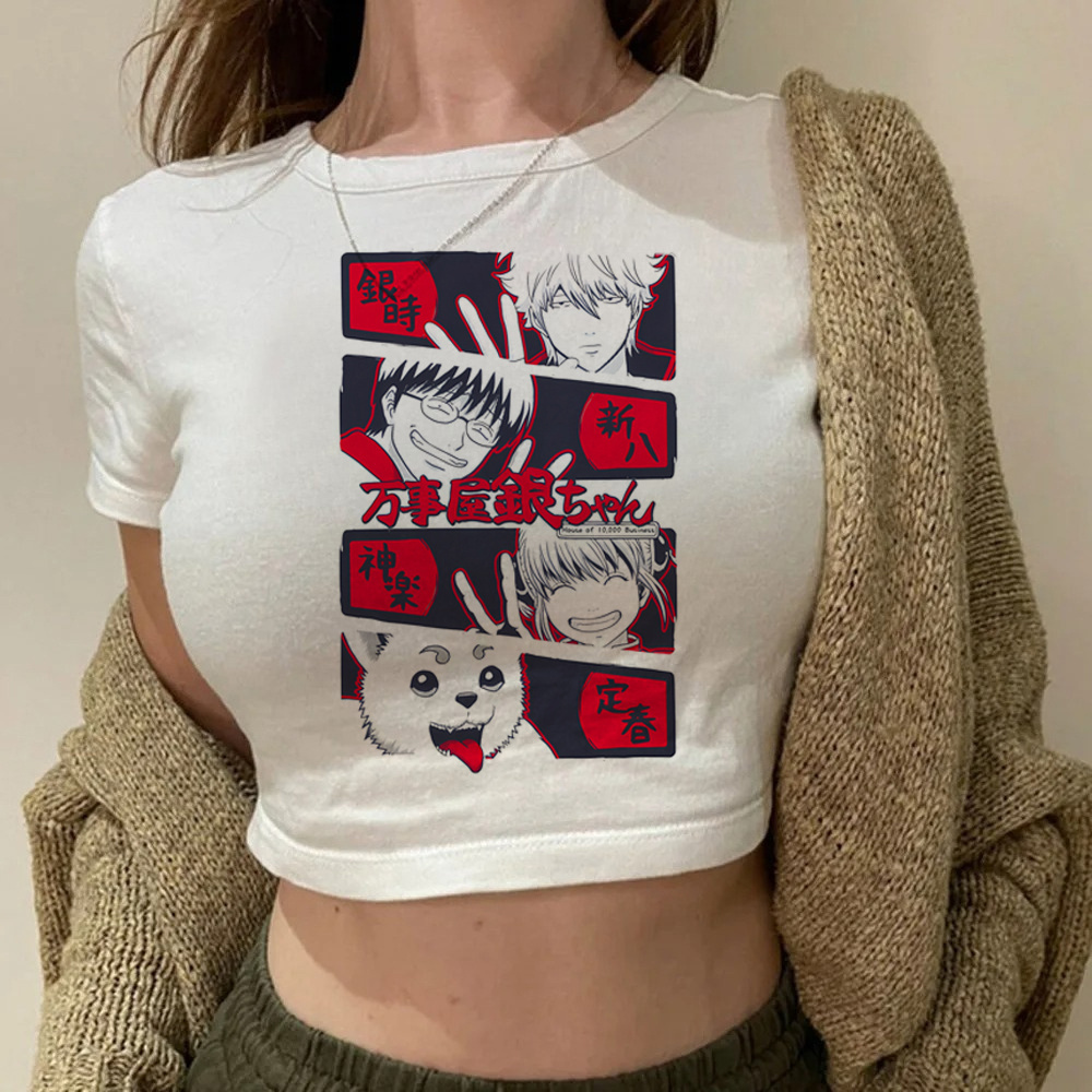 Summer Clothing Teens - Gintama Samurai Gintoki Crop Top Teen