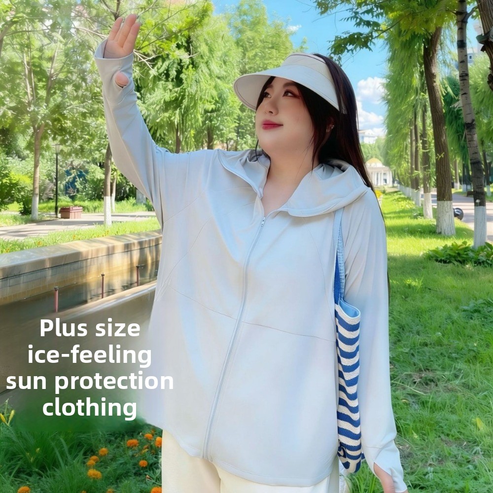 Summer Clothing Plus Size - Pakaian Tabir Surya Sutra Es Ukuran