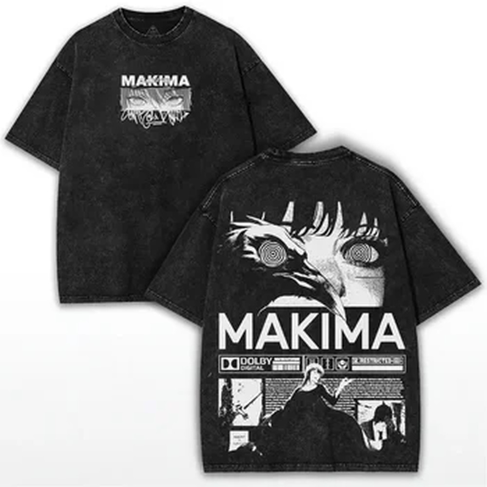 Summer Clothing Italy - Kaos Manga Chainsaw Man Makima Pakaian
