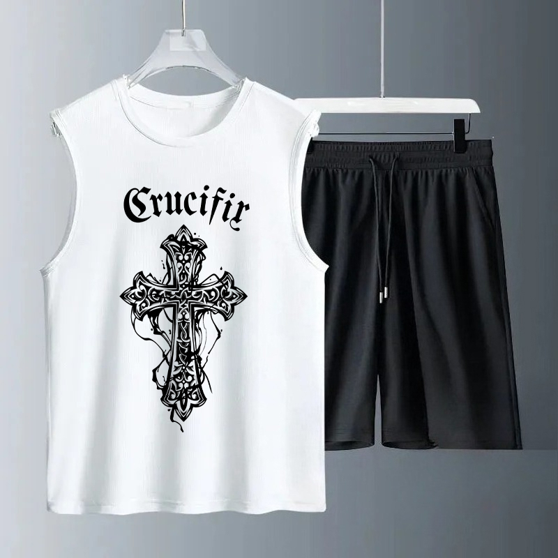 Summer Knit Clothing - Set Tank Top Pria Musim Panas