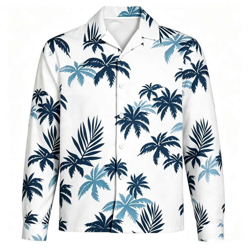 Beach Shirt Hawaiian - Kemeja Hawaii Lengan Panjang untuk Liburan