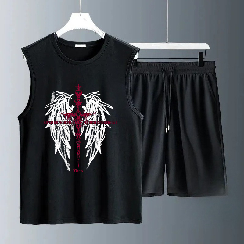 Summer Knit Clothing - Set Tank Top Pria Musim Panas