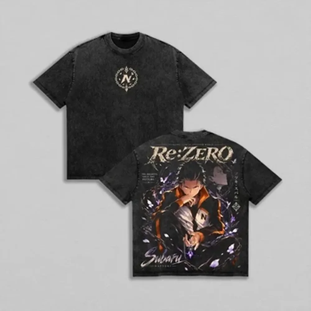 Summer Clothing Italy - Kaos Anime Natsuki Subaru Re:Zero Harajuku