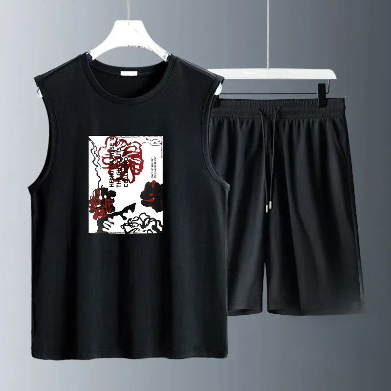 Summer Knit Clothing - Set Tank Top Pria Musim Panas