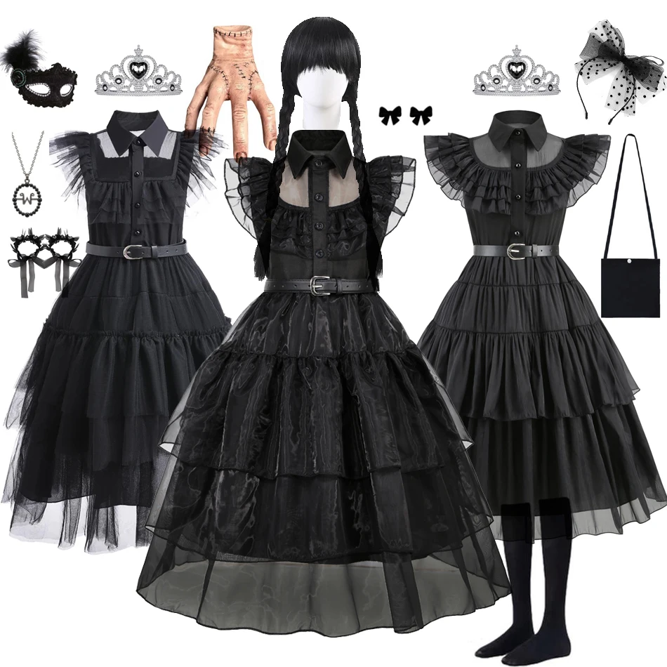 Summer Clothing Teens - Gaun Kostum Hitam untuk Anak Perempuan