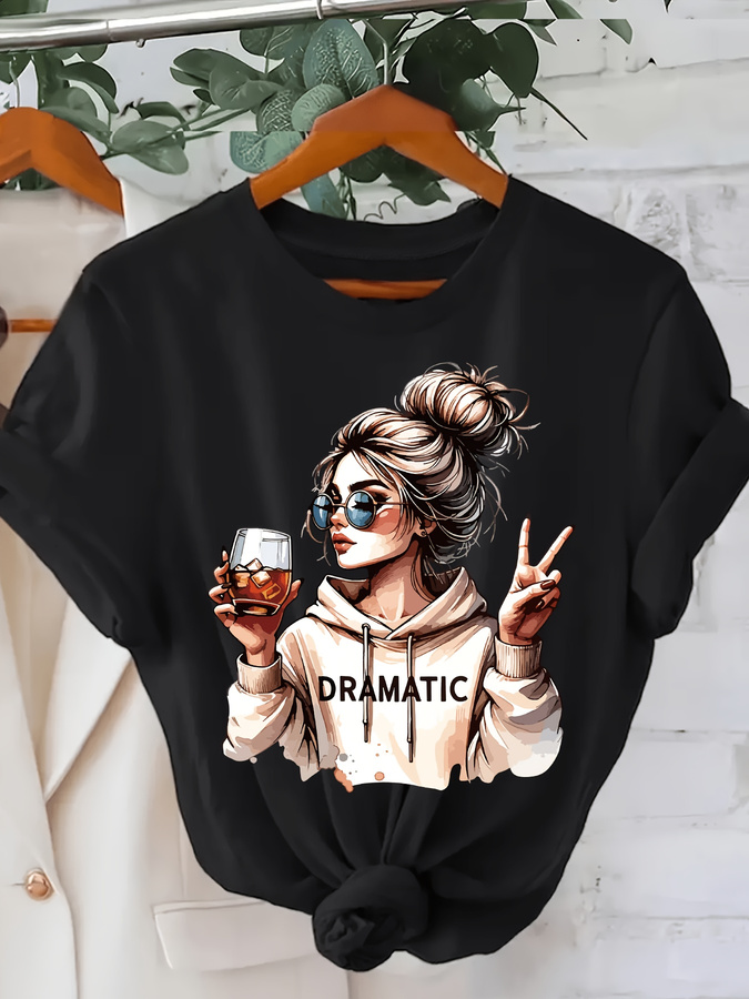 Summer Clothing Trends 2026 - DRAMATIC 1pc Kaos Wanita Lengan Pendek