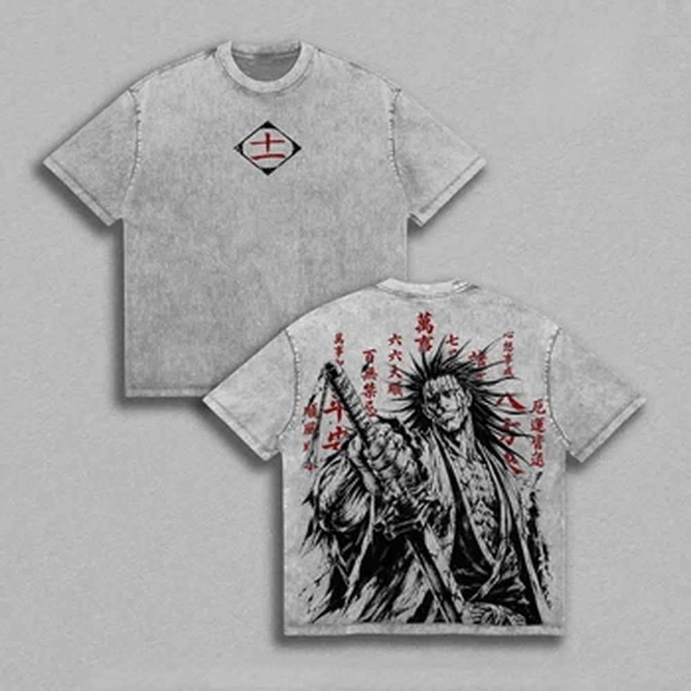 Summer Clothing Italy - Kaos Anime BLEACH Zaraki Kenpachi Vintage