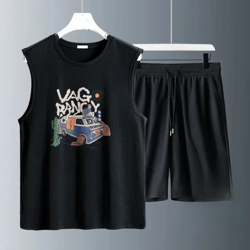 Set Tank Top Pria Musim Panas  - Summer Knit Clothing ulasan dan harga