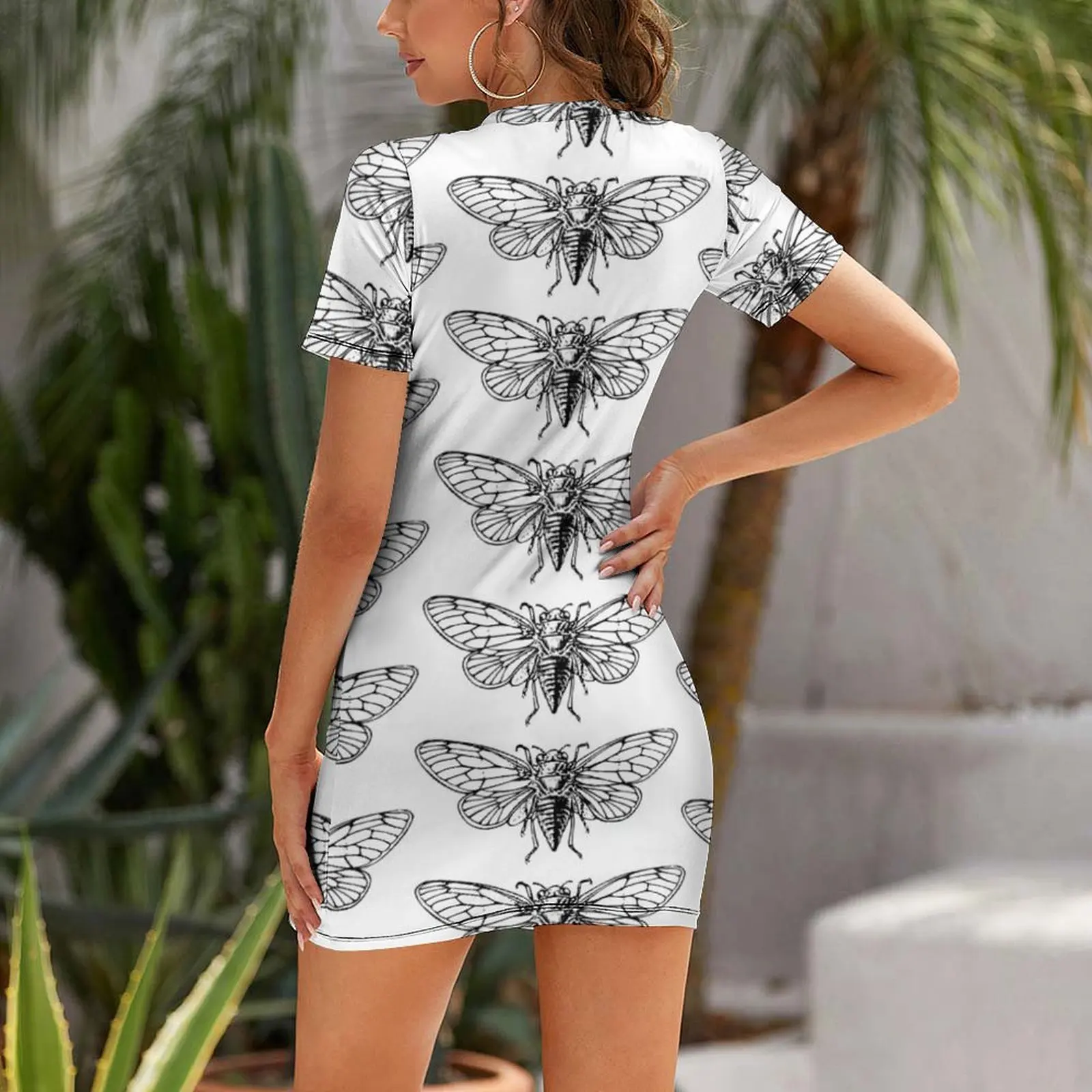 Gaun lengan pendek bergambar c - Summer Clothing Drawing ulasan dan harga