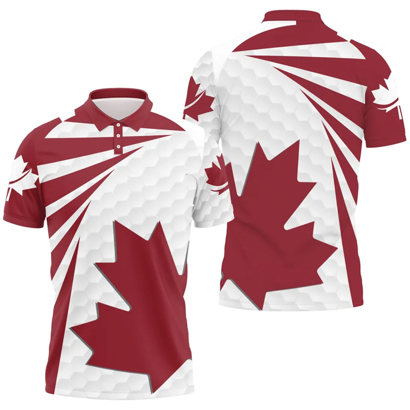 Kaus Polo Bendera Daun Maple u - Summer Clothing Canada ulasan dan harga