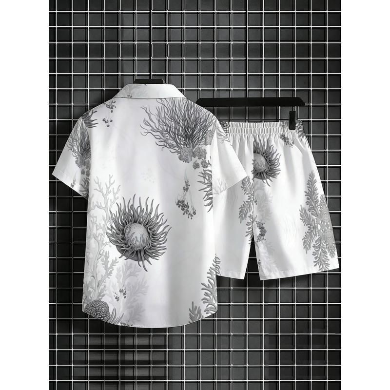 Setelan Kemeja & Celana Pendek - Beach Shirt Hawaiian ulasan dan harga