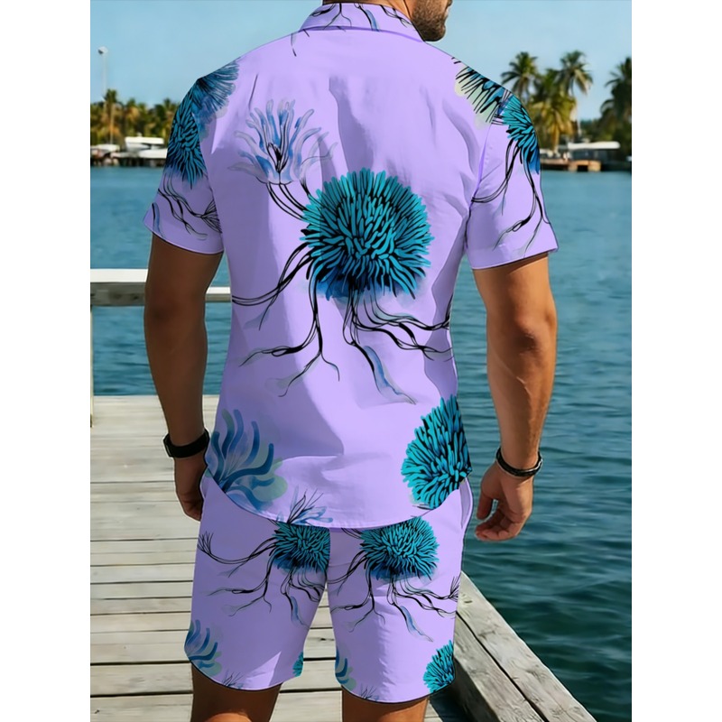 Setelan Kemeja dan Celana Pend - Beach Shirt Hawaiian ulasan dan harga
