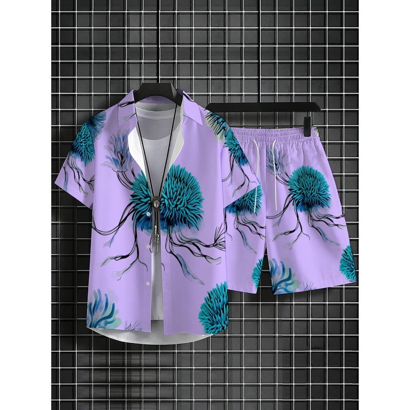 Setelan Kemeja dan Celana Pend - Beach Shirt Hawaiian ulasan dan harga