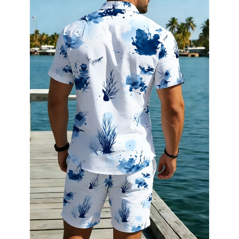 Setelan Kemeja dan Celana Pend - Beach Shirt Hawaiian ulasan dan harga