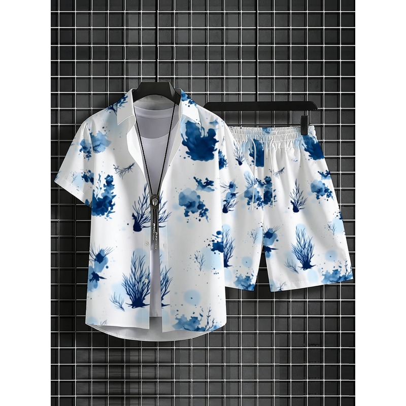 Setelan Kemeja dan Celana Pend - Beach Shirt Hawaiian ulasan dan harga