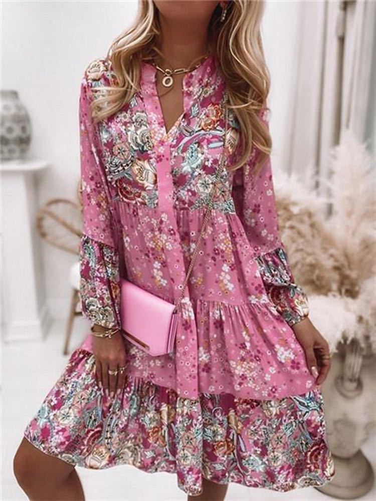 Gaun motif Floral kasual untuk - Summer Zara ulasan dan harga