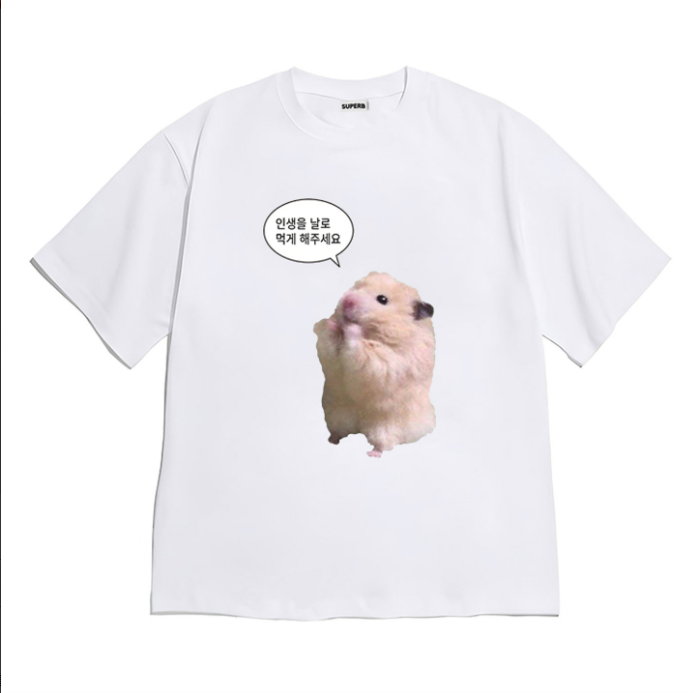 Kaus Grafis Meme Hamster Lucu  - Summer Clothing Teens ulasan dan harga