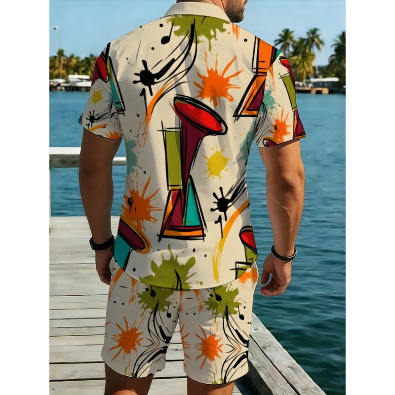 Setelan Kemeja dan Celana Pend - Beach Shirt Hawaiian ulasan dan harga
