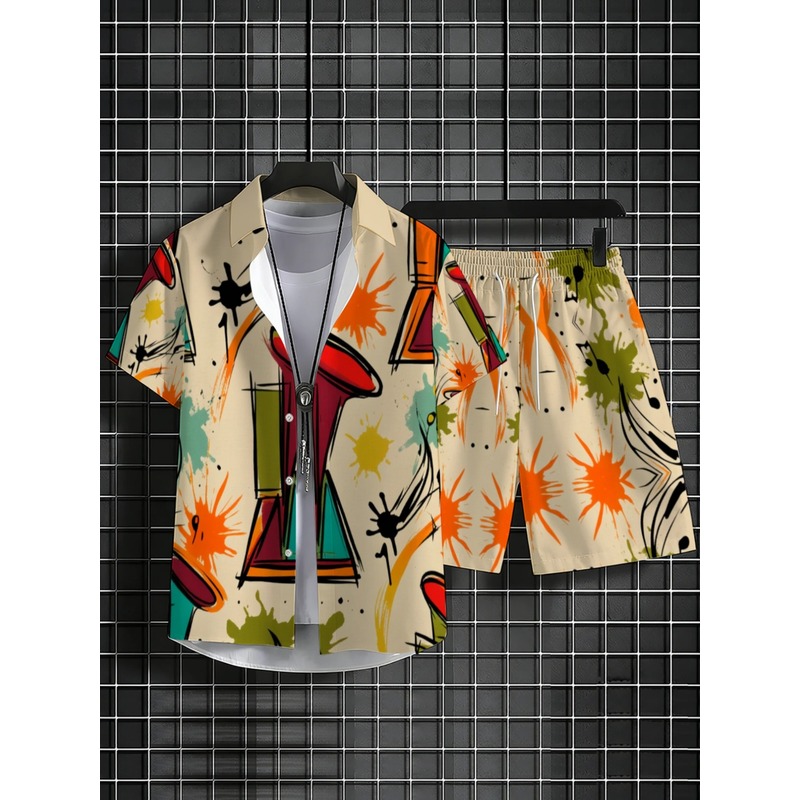 Setelan Kemeja dan Celana Pend - Beach Shirt Hawaiian ulasan dan harga