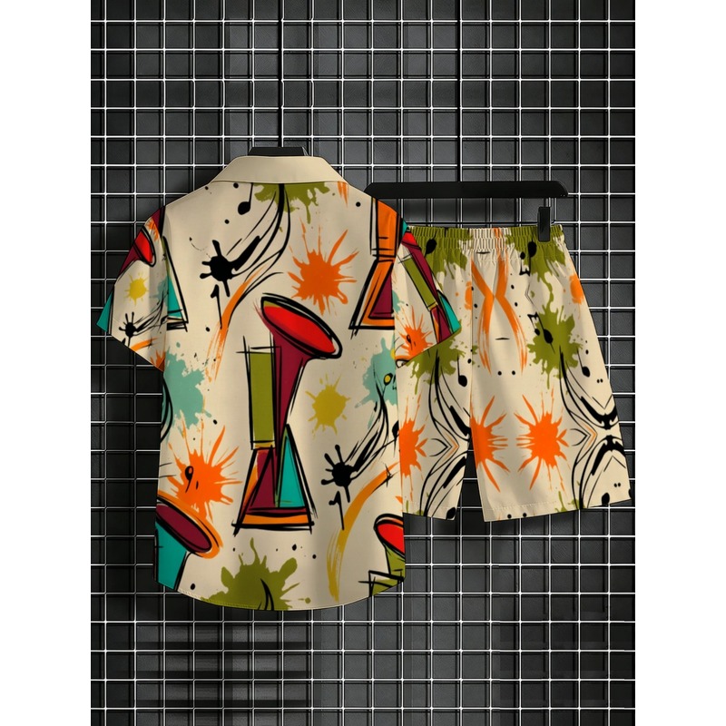 Setelan Kemeja dan Celana Pend - Beach Shirt Hawaiian ulasan dan harga