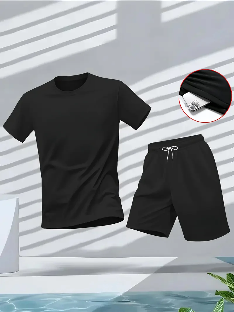 Setelan Pria 2 Potong Set Paka - Summer Gym Clothing ulasan dan harga