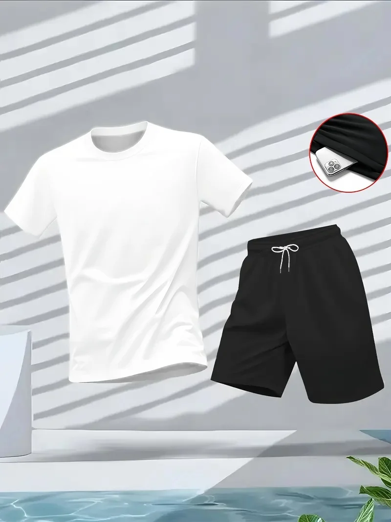 Setelan Pria 2 Potong Set Paka - Summer Gym Clothing ulasan dan harga