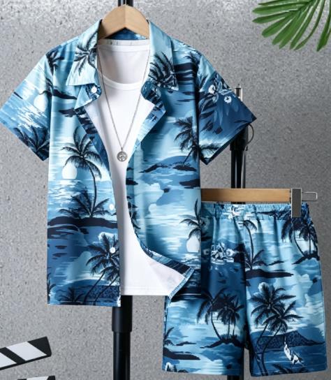 Setelan Pria Motif Pemandangan - Beach Shirt Hawaiian ulasan dan harga