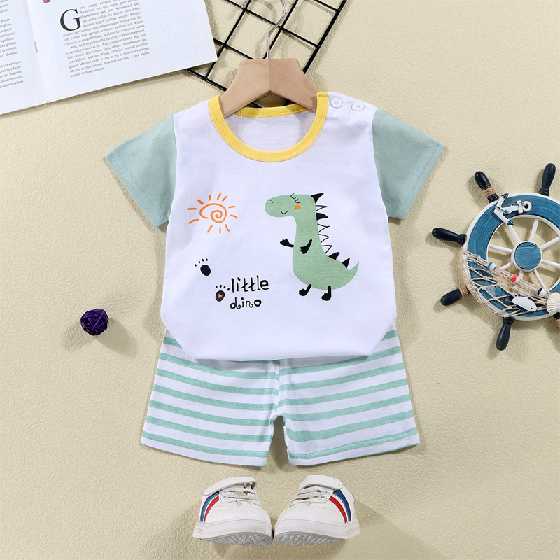 Kaus Katun + Celana Pendek Set - Summer Clothing For Baby Boy ulasan dan harga