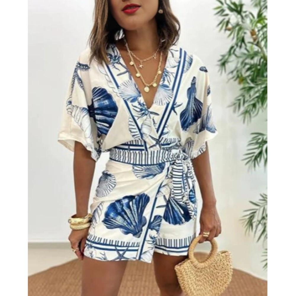 Jumpsuit Wanita Lengan Pendek  - Summer Zara ulasan dan harga