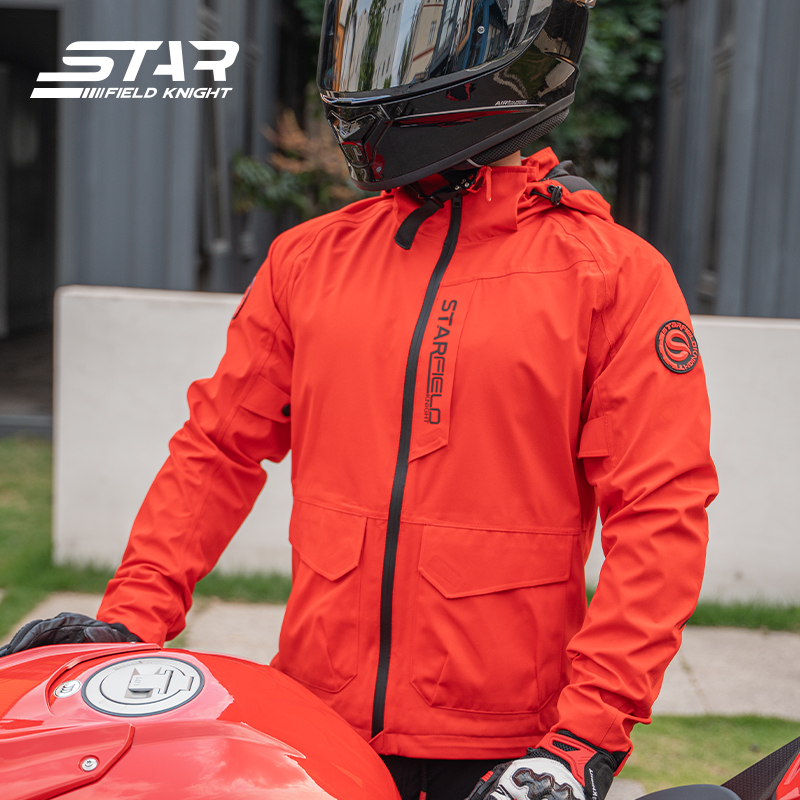 SFK Jaket Motor Oranye Pria Wa - Summer Knights Clothing ulasan dan harga