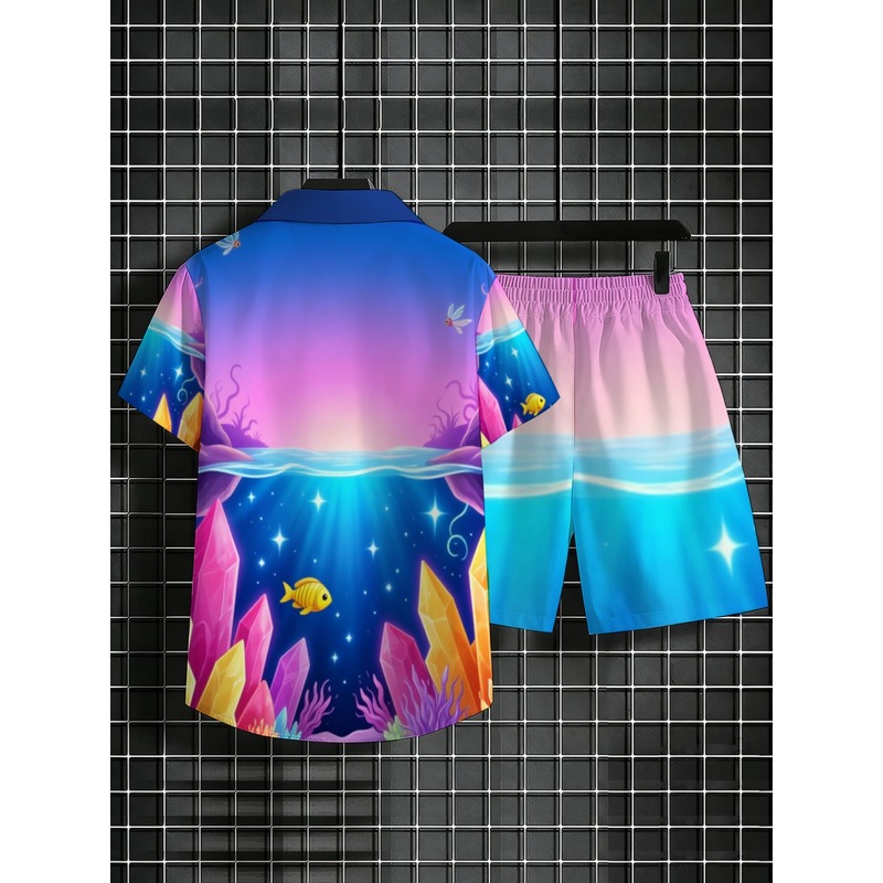Set Kemeja dan Celana Pendek H - Beach Shirt Hawaiian ulasan dan harga