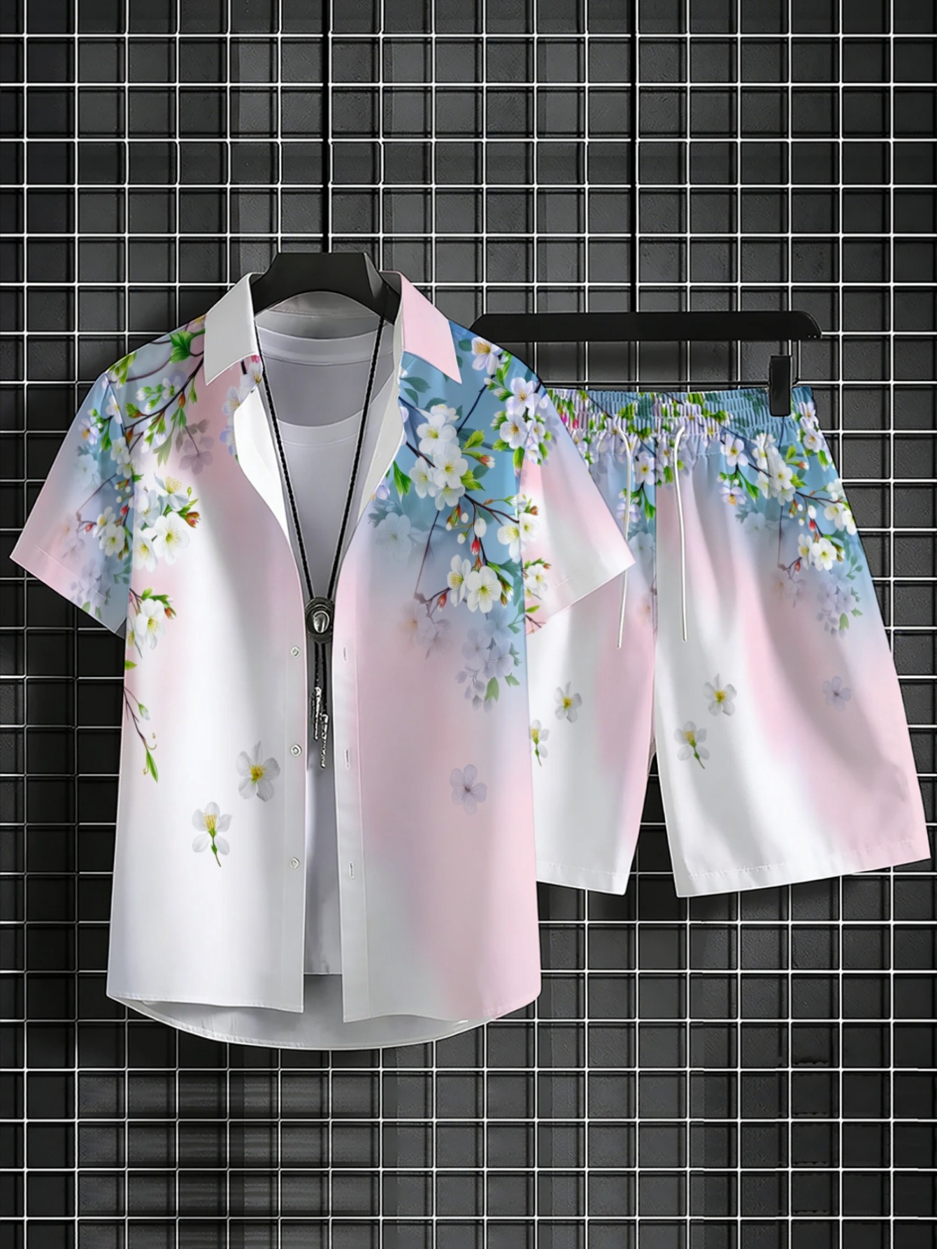 Setelan 2-Potong Pria Motif Bu - Beach Shirt Hawaiian ulasan dan harga