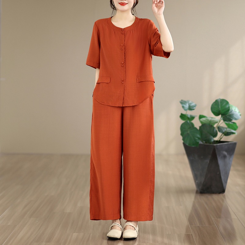 Setelan Dua Potong Celana Leba - Summer Clothing For Women Over 60 ulasan dan harga