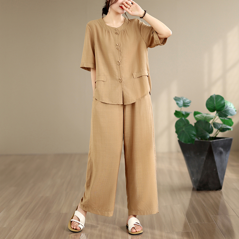 Setelan Dua Potong Celana Leba - Summer Clothing For Women Over 60 ulasan dan harga