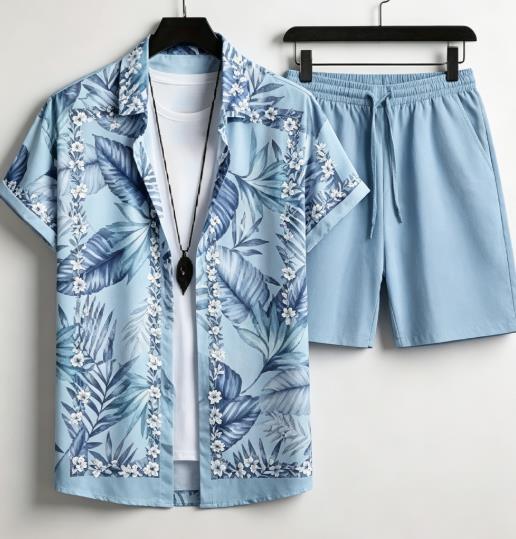 Setelan Pria Motif Tanaman Haw - Beach Shirt Hawaiian ulasan dan harga