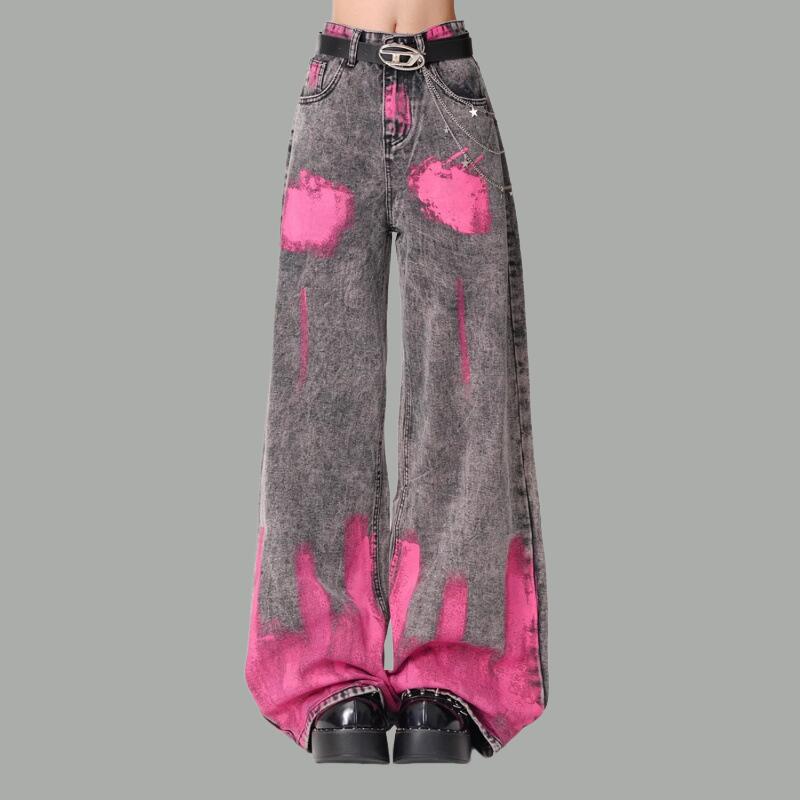 Celana Jeans Graffiti High Str - Summer Clothing Drawing ulasan dan harga