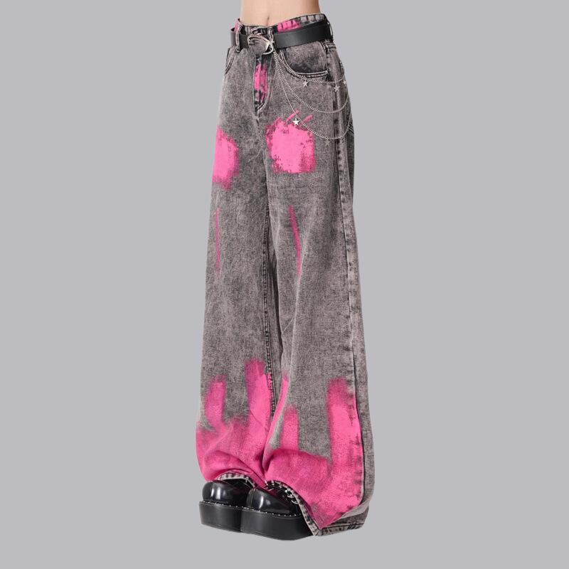 Celana Jeans Graffiti High Str - Summer Clothing Drawing ulasan dan harga
