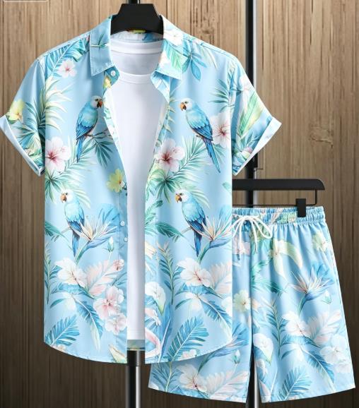 Setelan Pria Motif Burung Huta - Beach Shirt Hawaiian ulasan dan harga