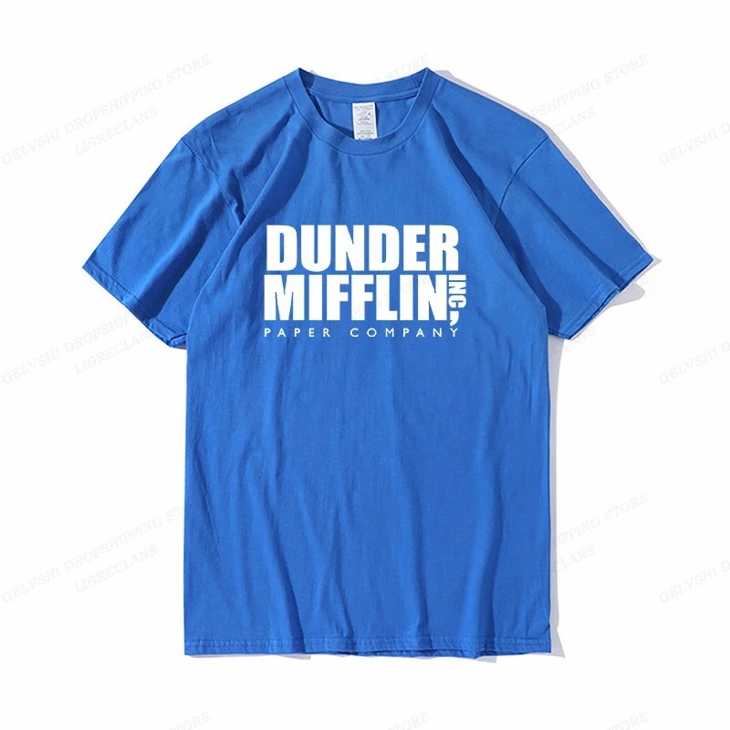 DUNDER MIFFLIN kaus pria mode  - Summer Clothing Teens ulasan dan harga