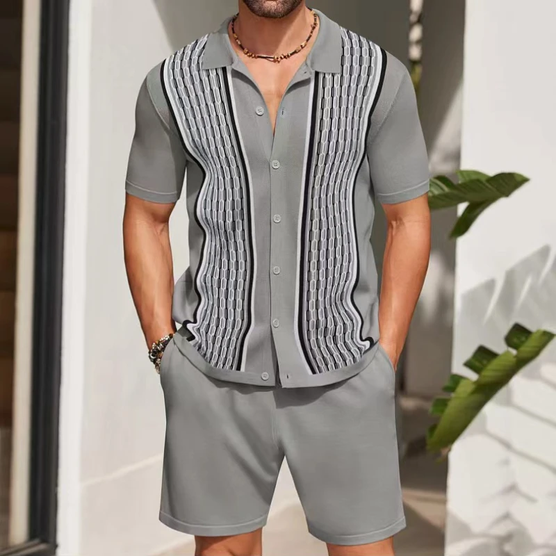 Setelan Dua Potong Pria Bahan  - Summer Gym Clothing ulasan dan harga