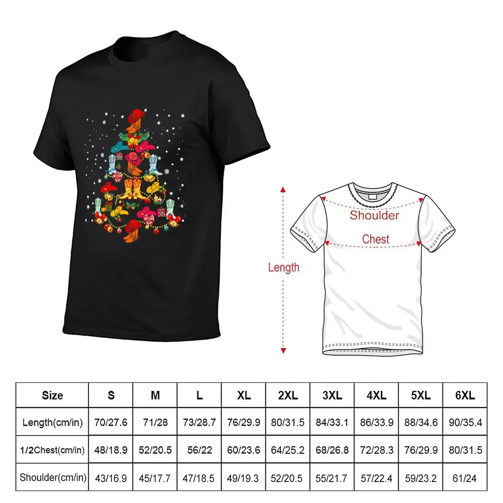 Cowboy Boots Christmas Tree T- - Summer Clothing Aesthetic ulasan dan harga