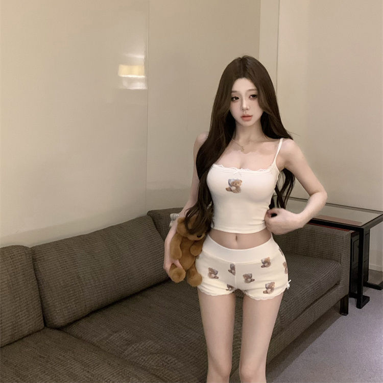 Set dua potong, kamisol dan pe - Summer Clothing Aesthetic ulasan dan harga