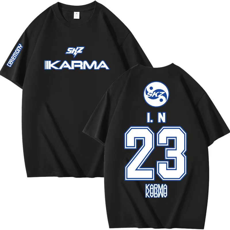 Kaus Lengan Pendek Kpop KARMA  - Summer Clothing Aesthetic ulasan dan harga