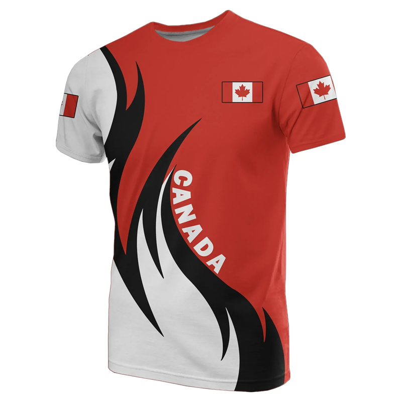 Kaus hari Kanada bendera lamba - Summer Clothing Canada ulasan dan harga
