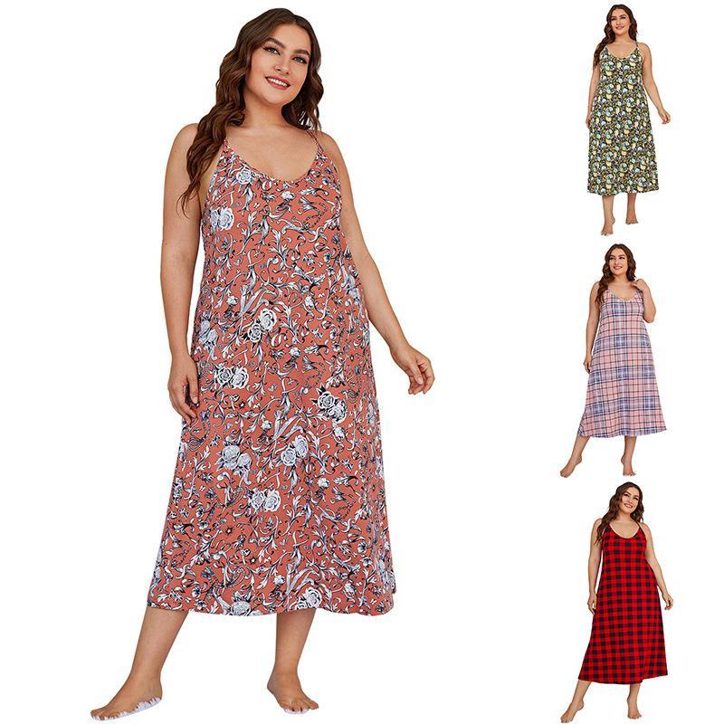 Gaun Tidur Ukuran Besar Wanita - Summer Clothing Plus Size ulasan dan harga